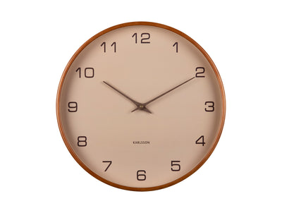 Reloj De Pared Redondo (Marrón) De Madera