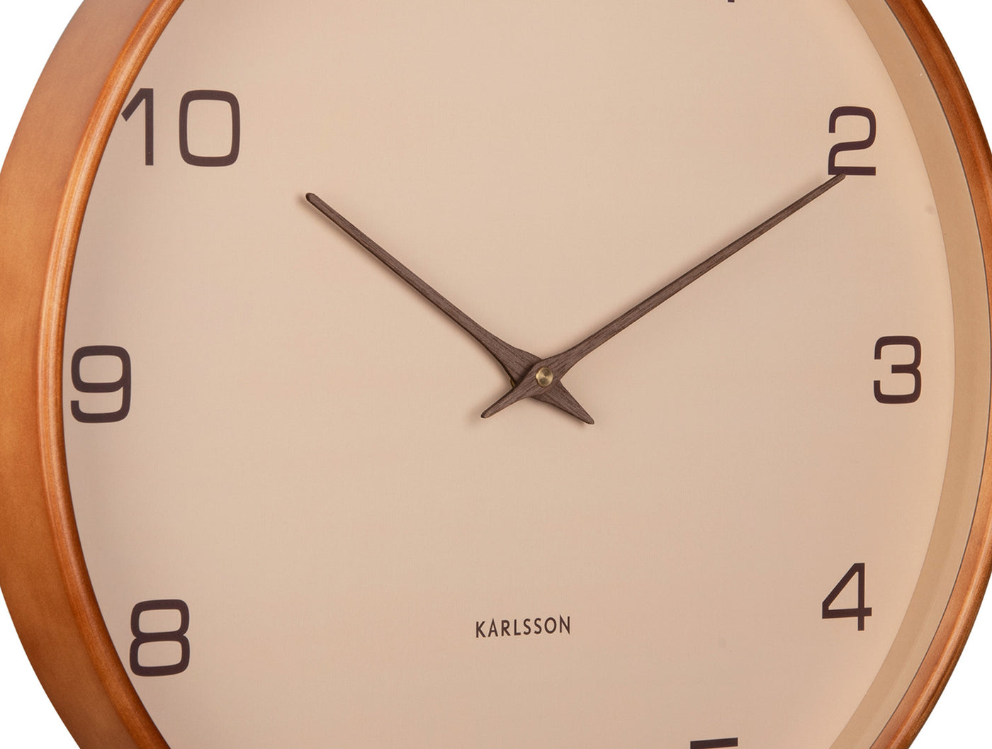 Reloj De Pared Redondo (Marrón) De Madera