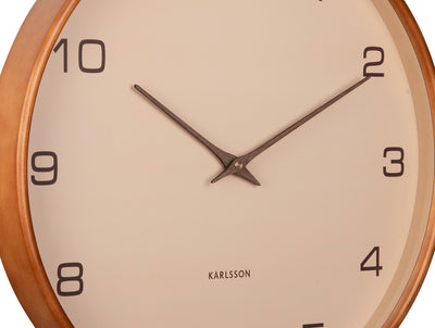 Reloj De Pared Redondo (Marrón) De Madera