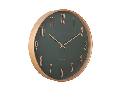 Reloj De Pared Redondo (Verde) De Madera