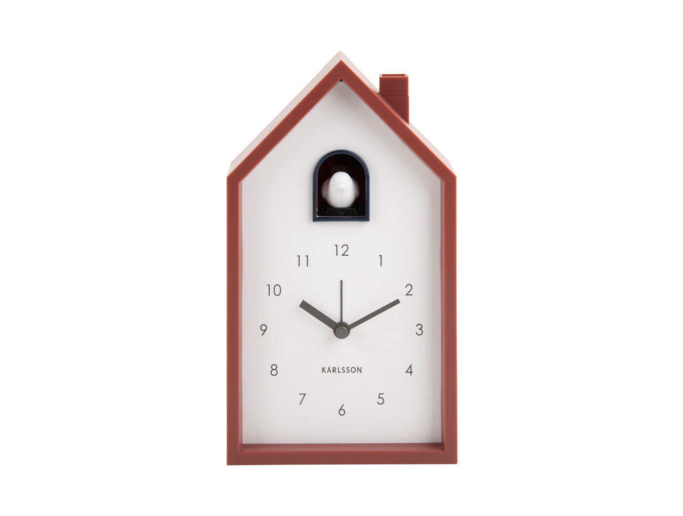 Reloj De Pared Cucu (Rojo) Casita De Plástico