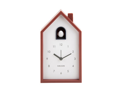 Reloj De Pared Cucu (Rojo) Casita De Plástico