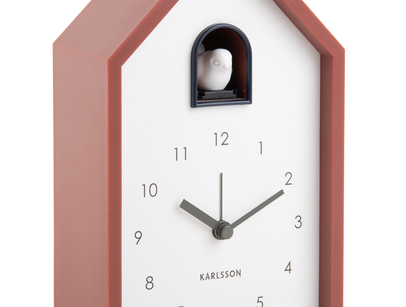 Reloj De Pared Cucu (Rojo) Casita De Plástico