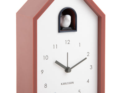 Reloj De Pared Cucu (Rojo) Casita De Plástico