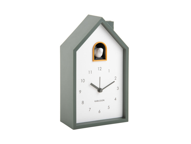 Reloj De Pared Cucu (Verde) Casita De Plástico