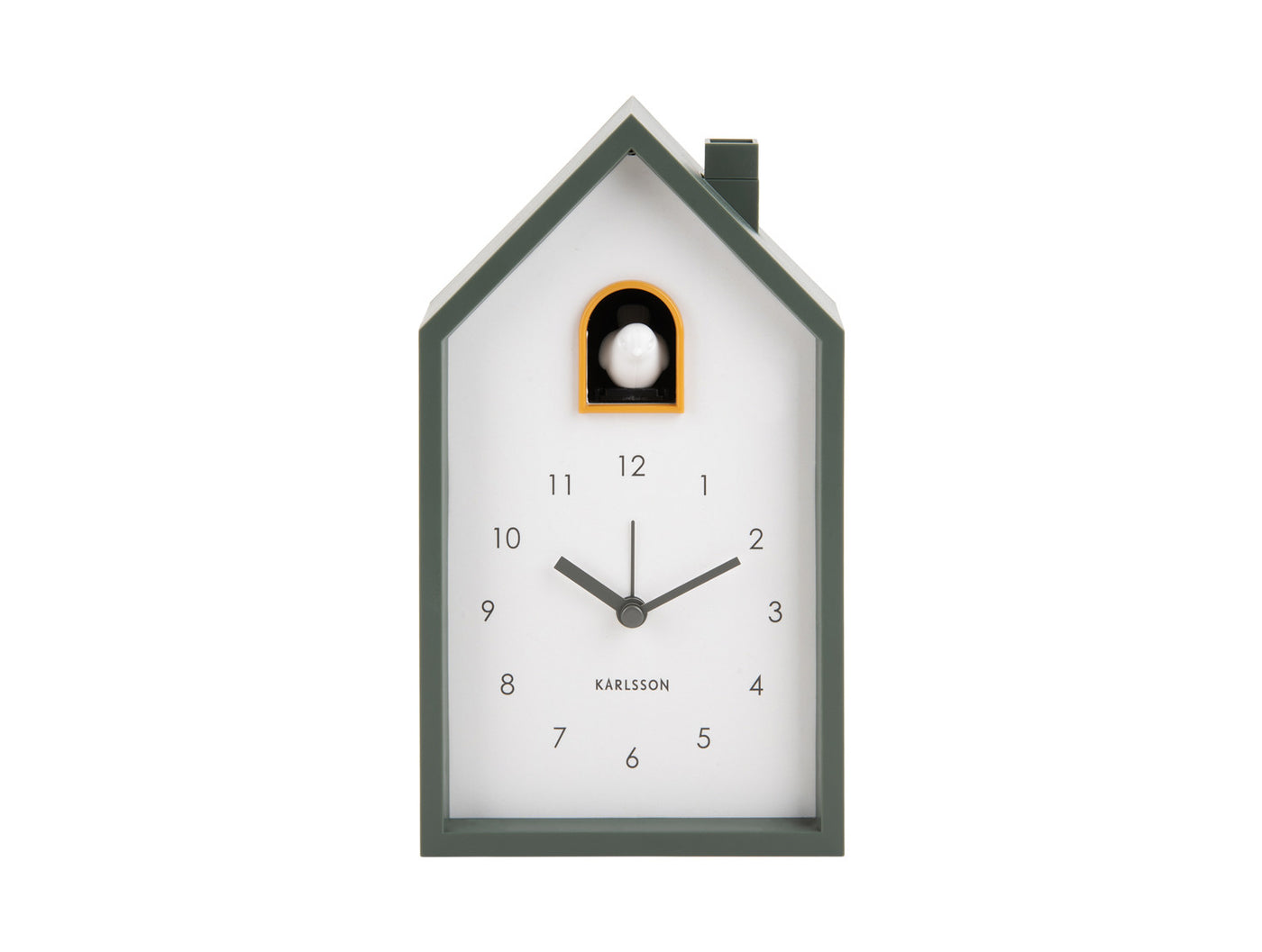 Reloj De Pared Cucu (Verde) Casita De Plástico