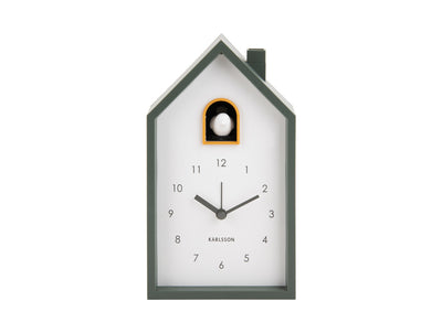 Reloj De Pared Cucu (Verde) Casita De Plástico