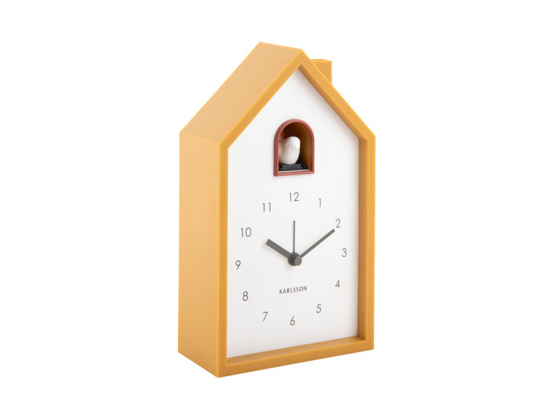Reloj De Pared Cucu (Amarillo) Casita De Plástico