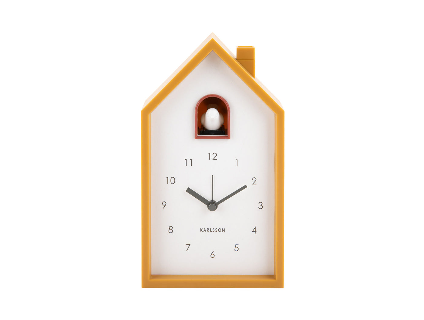 Reloj De Pared Cucu (Amarillo) Casita De Plástico