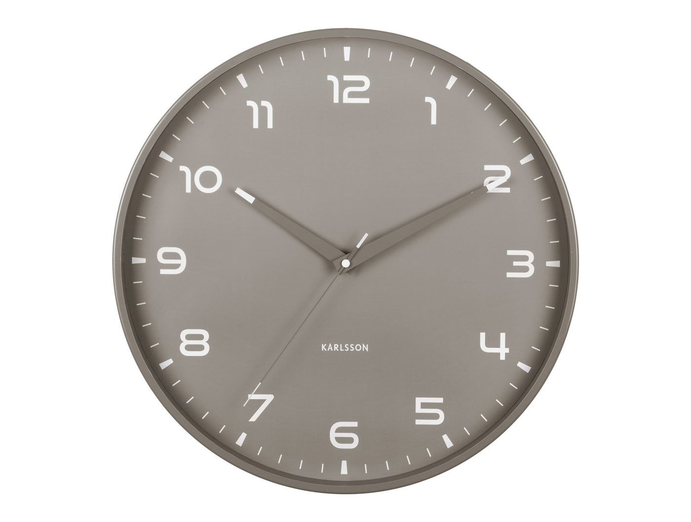 Reloj De Pared Redondo (Gris Claro) De Plástico