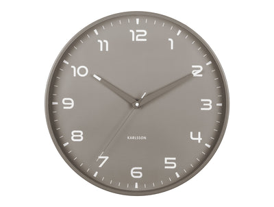 Reloj De Pared Redondo (Gris Claro) De Plástico