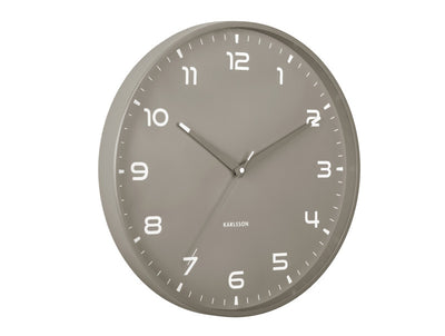 Reloj De Pared Redondo (Gris Claro) De Plástico