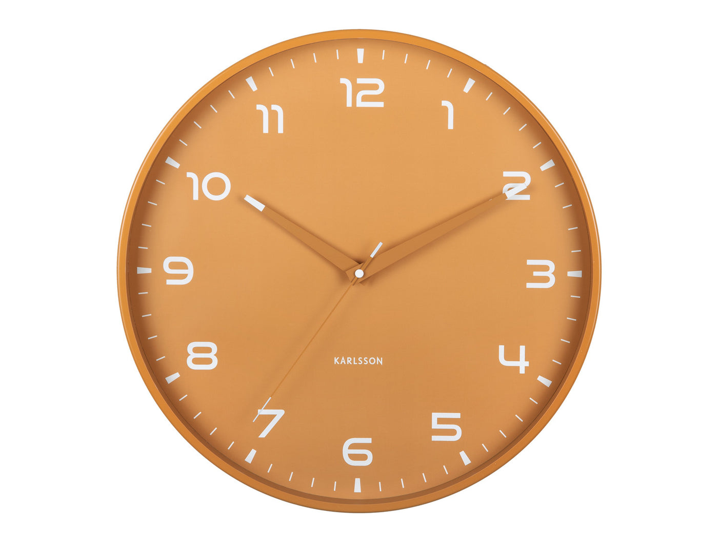 Reloj De Pared Redondo (Naranja) De Plástico