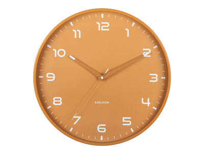 Reloj De Pared Redondo (Naranja) De Plástico