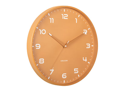 Reloj De Pared Redondo (Naranja) De Plástico