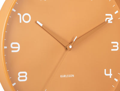 Reloj De Pared Redondo (Naranja) De Plástico