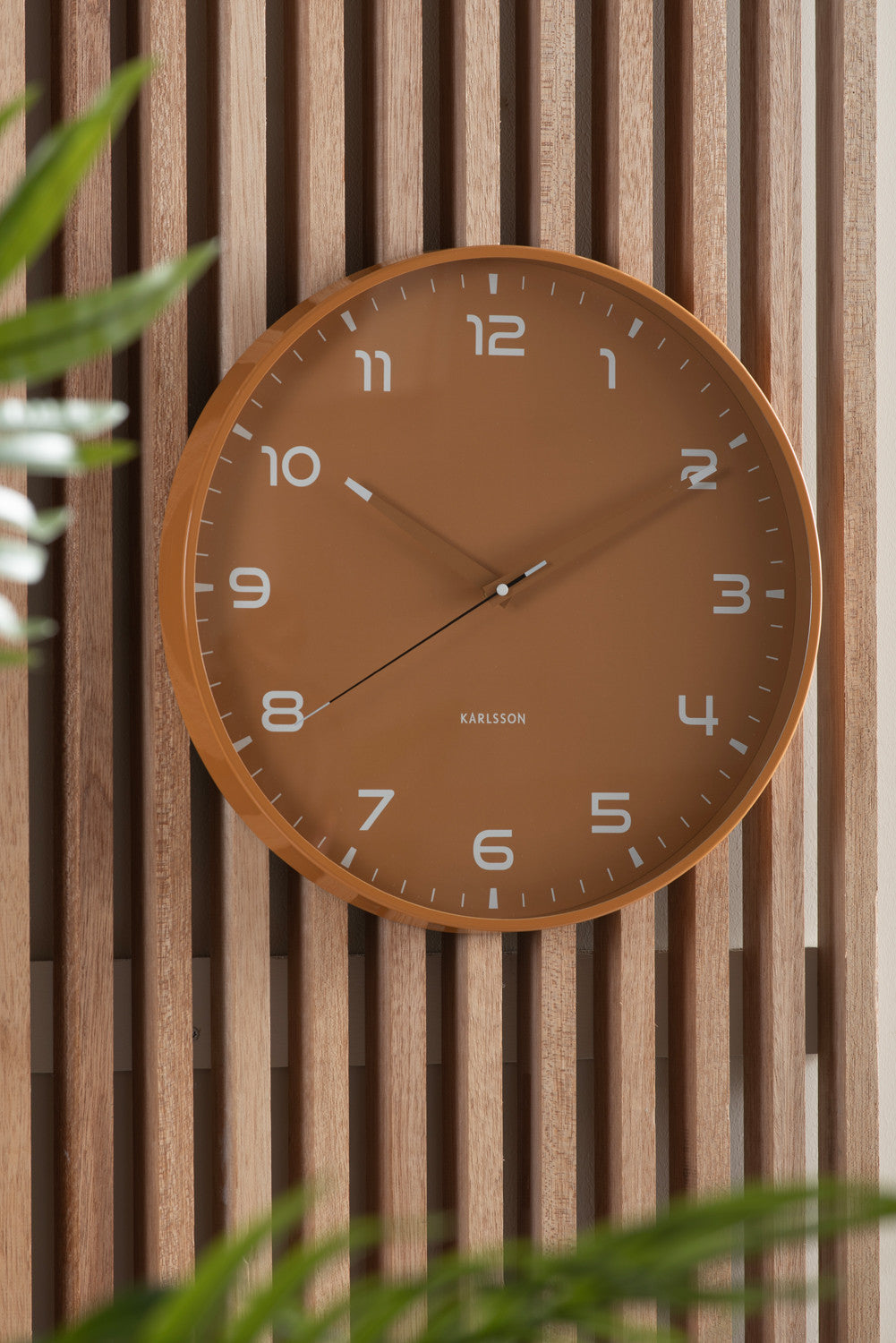 Reloj De Pared Redondo (Naranja) De Plástico