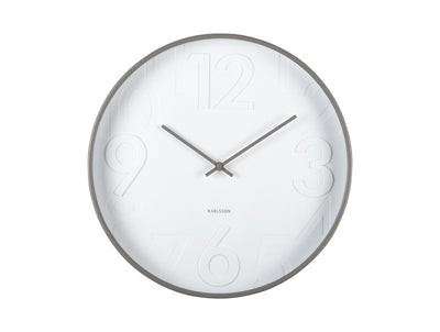 Reloj De Pared Redondo (Gris/Negro) De Plástico