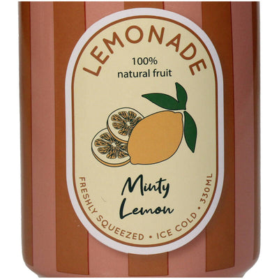 Florero (Naranja) Decorativo Modelo Lata Limones De Cerámica