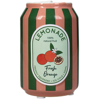 Florero (Naranja) Decorativo Modelo Lata Naranjas De Cerámica