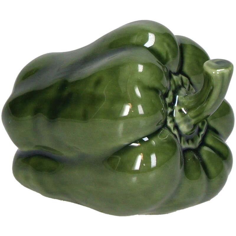 Pieza Decorativa (Verde) Modelo Pimiento De Cerámica