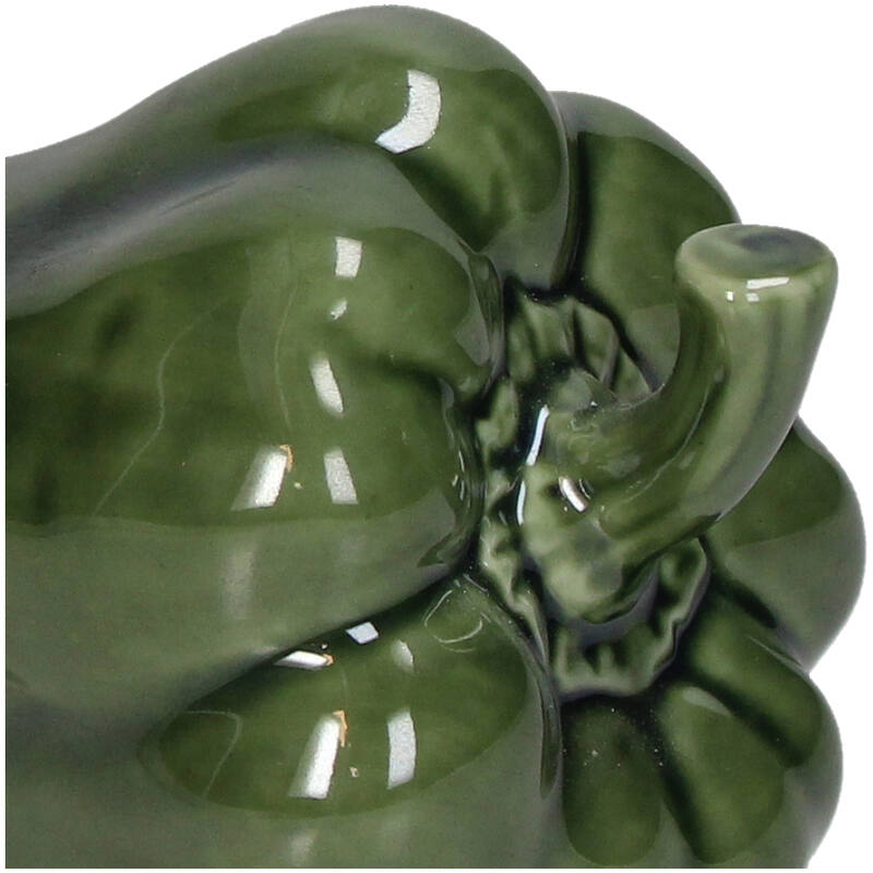 Pieza Decorativa (Verde) Modelo Pimiento De Cerámica