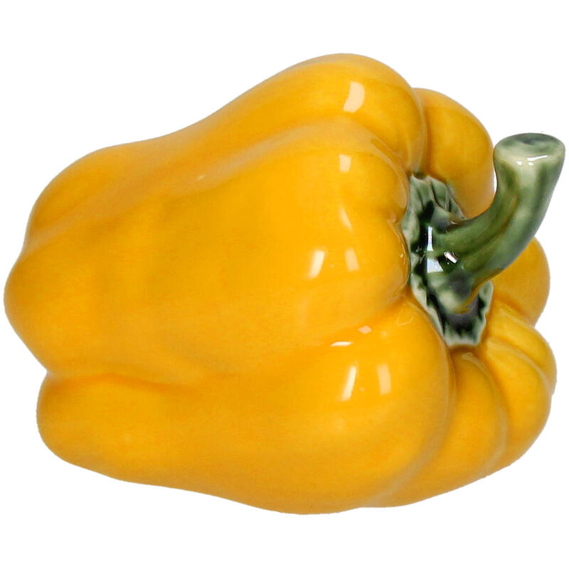 Pieza Decorativa (Amarillo) Modelo Pimiento De Cerámica