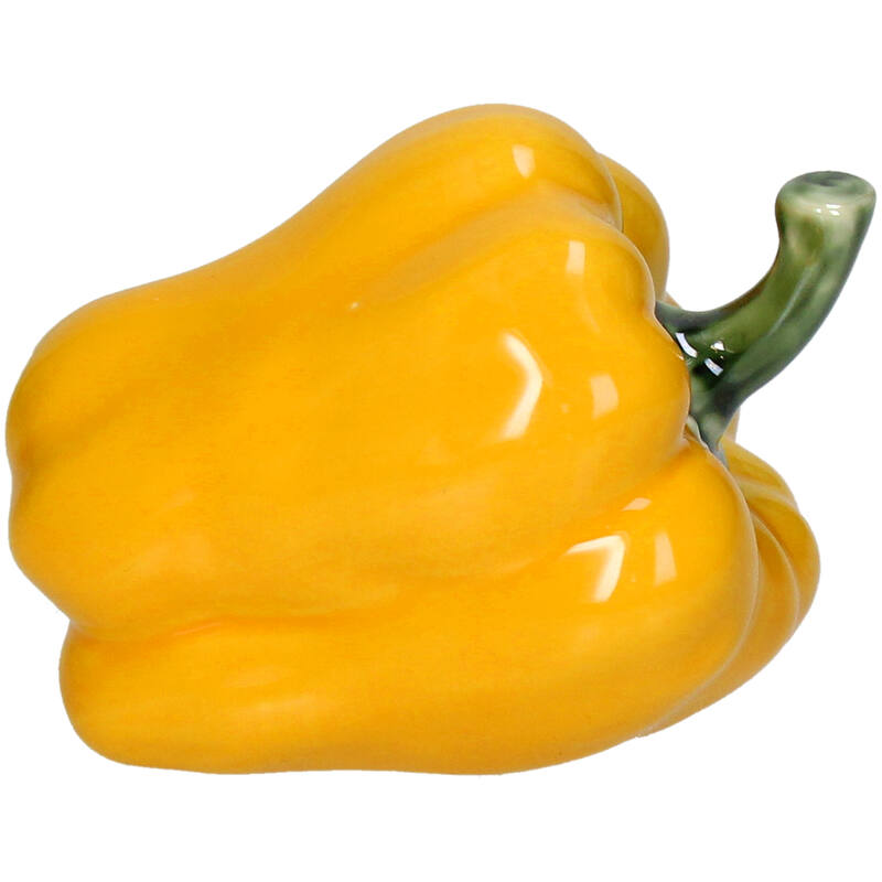 Pieza Decorativa (Amarillo) Modelo Pimiento De Cerámica