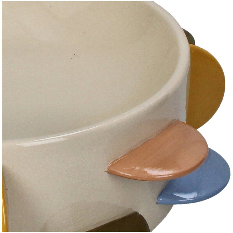 Bandeja (Colores) Redonda Semi Discos De Cerámica