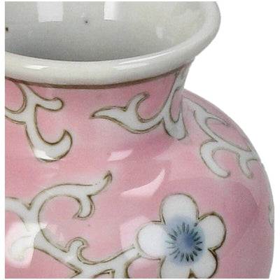 Florero (Rosa) Decorativo Diseño Flores De Cerámica