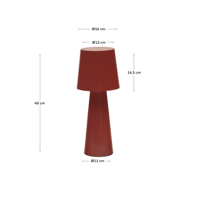 Lámpara De Mesa Decorativa (Rojo) De Metal
