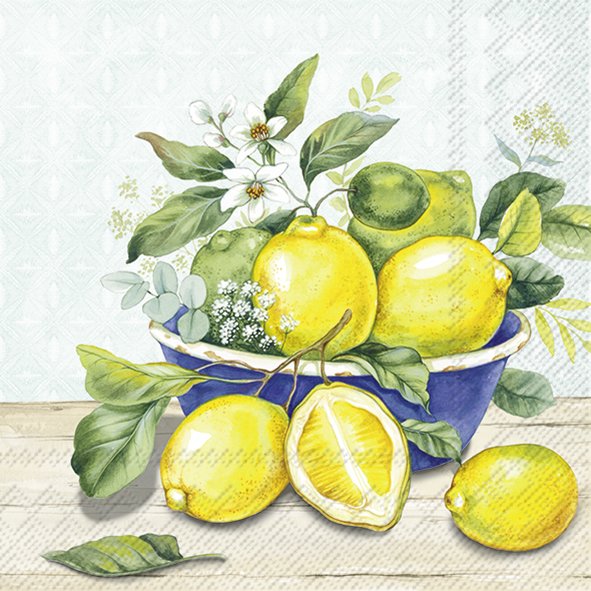 Set De 20 Servilletas (Lemons) De Papel