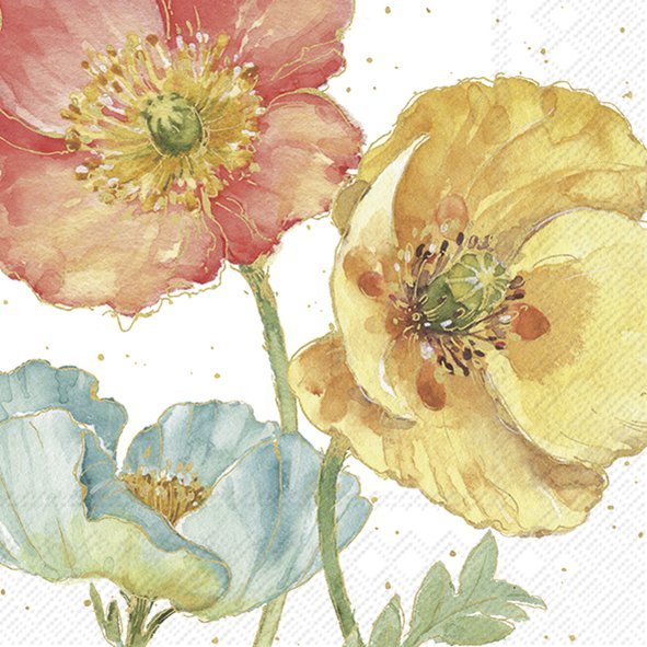 Set De 20 Servilletas (Rosas Colores) De Papel