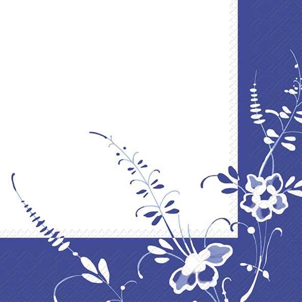 Set De 20 Servilletas (Borde Azul Diseños) De Papel