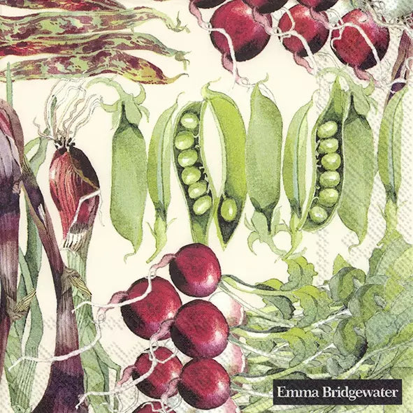 Set De 20 Servilletas (Vegetable + Peas) De Papel