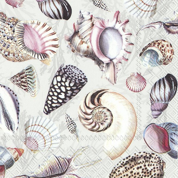 Set De 20 Servilletas (Seashells) De Papel