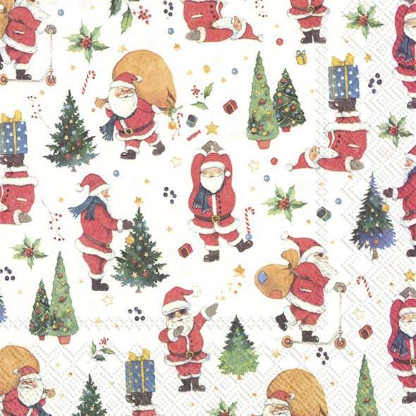 Set De 20 Servilletas (Santa) De Papel