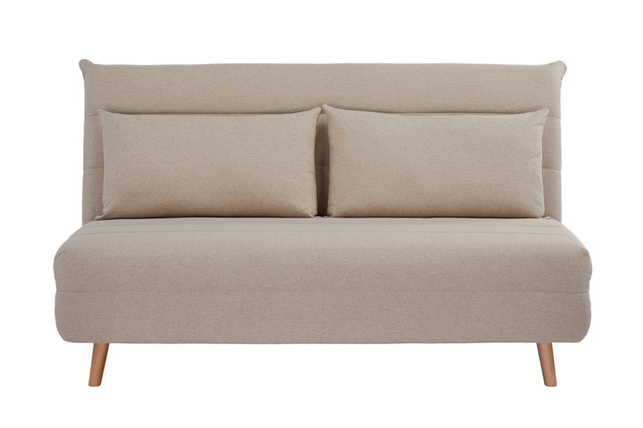 Sofá Cama 2 Cps Tapiz (Beige) Con Patas De Madera
