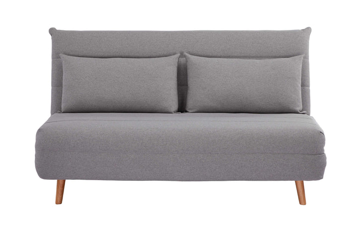 Sofá Cama 2 Cps Tapiz (Gris) Con Patas De Madera