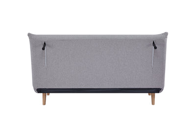 Sofá Cama 2 Cps Tapiz (Gris Claro) Con Patas De Madera