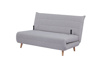 Sofá Cama 2 Cps Tapiz (Gris Claro) Con Patas De Madera