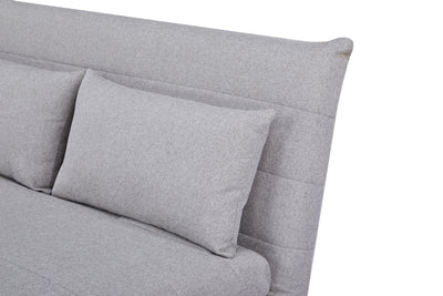 Sofá Cama 2 Cps Tapiz (Gris Claro) Con Patas De Madera