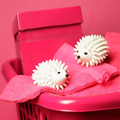 Set X 2 Esferas Para Secadora De Ropa, Armadillo (Blanco) De Plástico