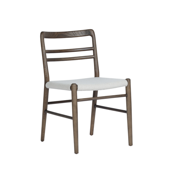 Silla De Comedor Tapizado (Beige) Estructura Fresno De Madera