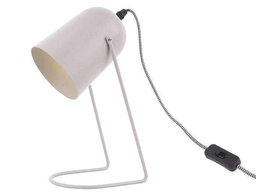 Lámpara De Mesa (Gris Claro) De Metal