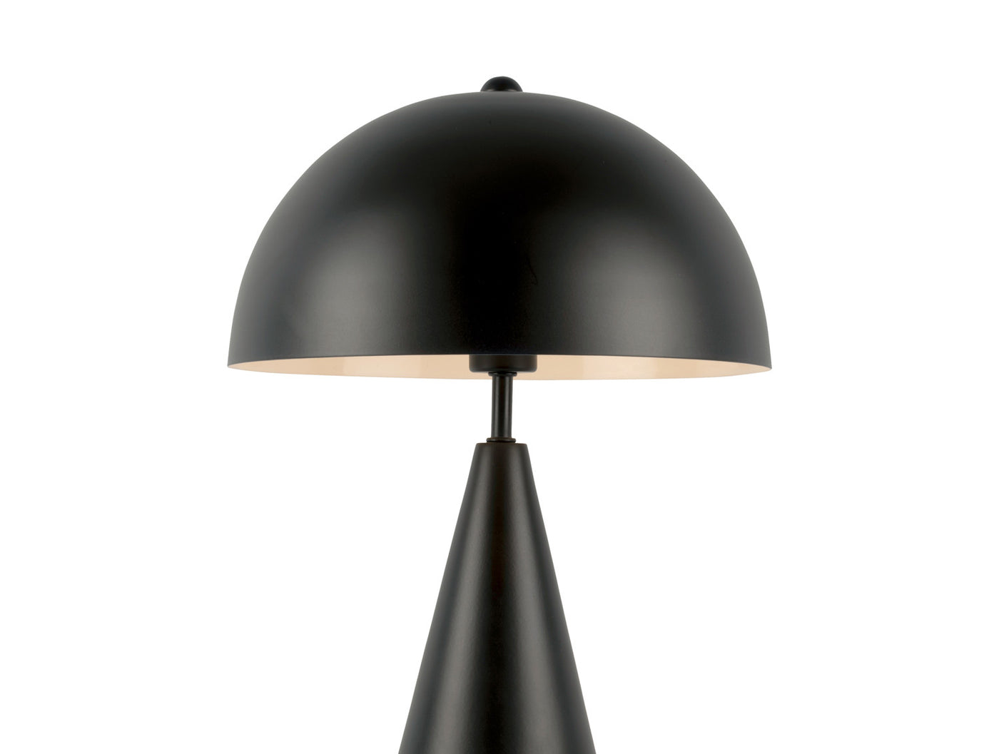 Lámpara (Negra) De Mesa Oval De Metal