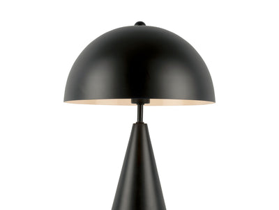 Lámpara (Negra) De Mesa Oval De Metal