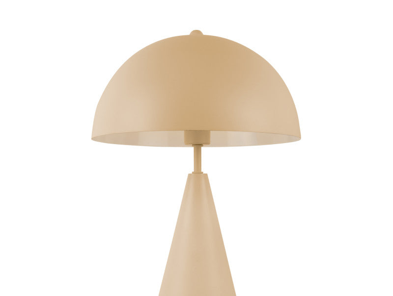Lámpara (Marrón Claro) De Mesa Oval De Metal