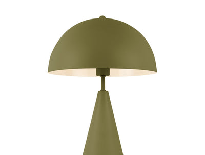 Lámpara (Verde) De Mesa Oval De Metal