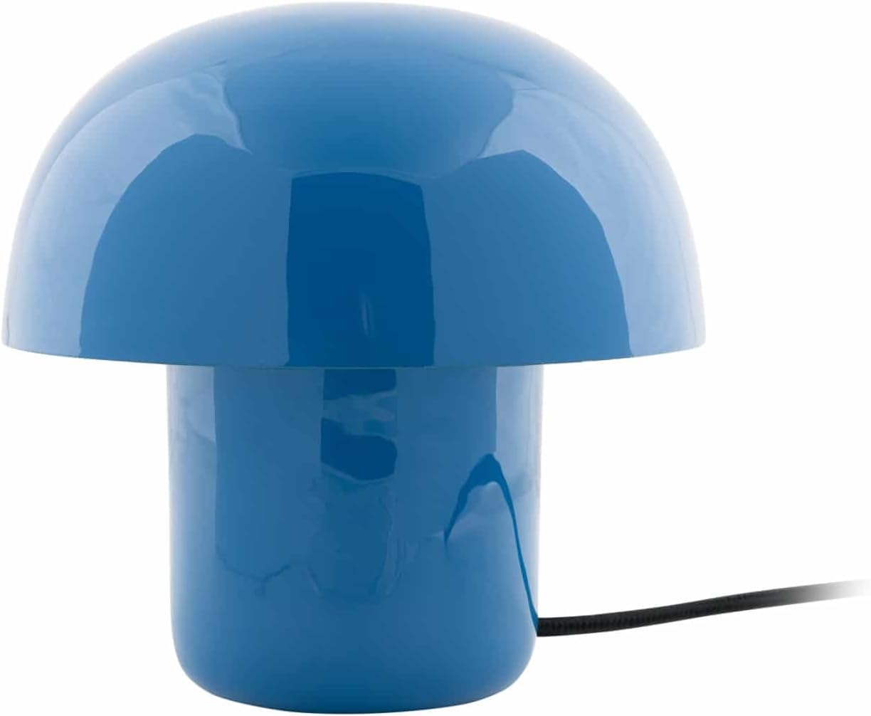 Lámpara De Mesa Oval (Azúl) Enamel Brillante De Metal